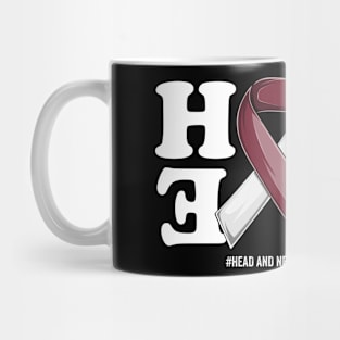head and neck Cancer Support Burgundy Ribbon Squad Support head and neck Cancer awareness Mug